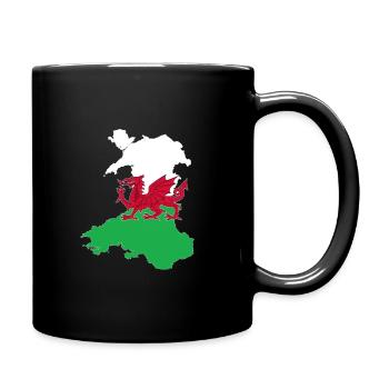 Wales - Tasse einfarbig - Schwarz - Rechts