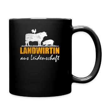 LANDWIRTIN AUS LEIDENSCHAFT - Tasse einfarbig - Schwarz - Rechts