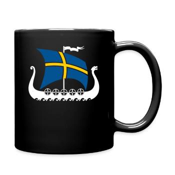 Suède Viking Ship Tshirt Navire Viking - Mug uni - noir - Droite