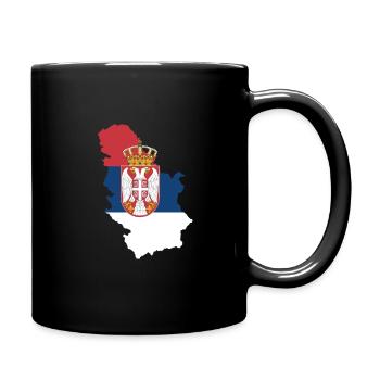 Serbien - Tasse einfarbig - Schwarz - Rechts