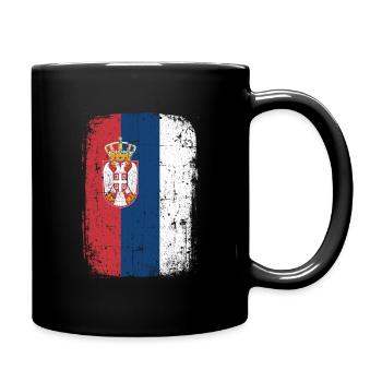 Serbien - Tasse einfarbig - Schwarz - Rechts