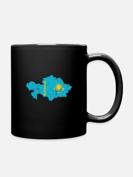 Kasachstan Land Asien - Tasse einfarbig - Schwarz