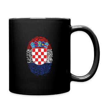 Croatia fingerprint - Full Colour Mug - black - Right