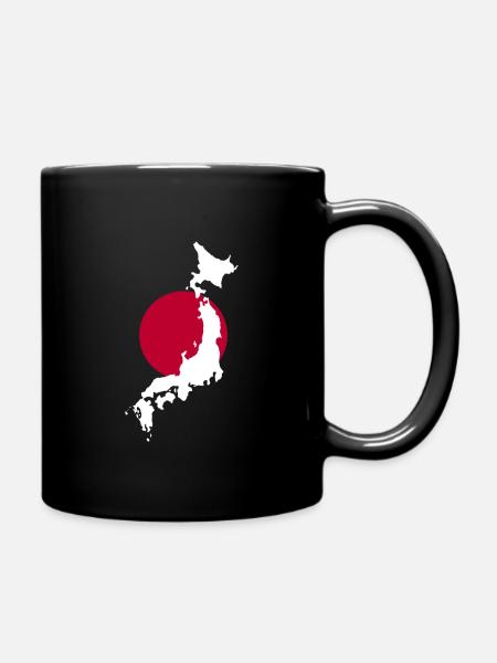 Japan map gift - Full Colour Mug - black