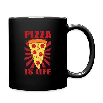 pizza - Mug uni - noir - Droite