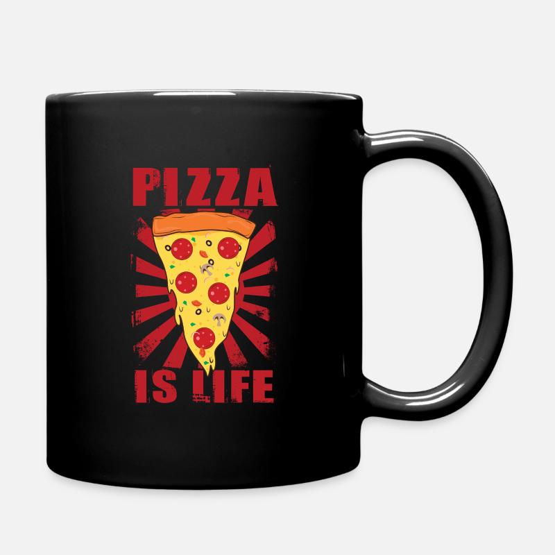 Pizza - Full Colour Mug - black