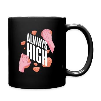 Grimpeur Grimpant Dire drôle Toujours haut - Mug uni - noir - Droite