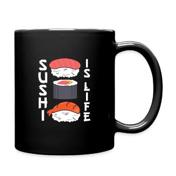 Sushi - Tasse einfarbig - Schwarz - Rechts