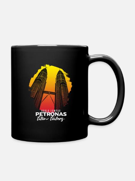 Kuala Lumpur Petronas Geschenk - Tasse einfarbig - Schwarz