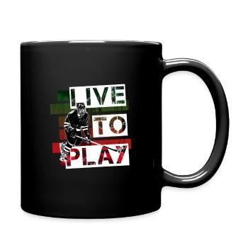 Eishockey - Tasse einfarbig - Schwarz - Rechts