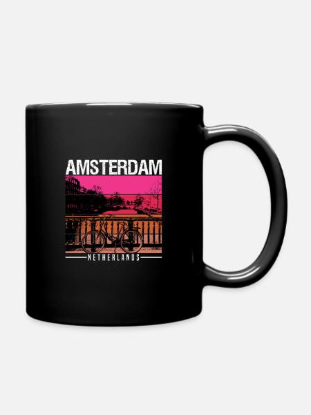 Amsterdam - Tasse einfarbig - Schwarz