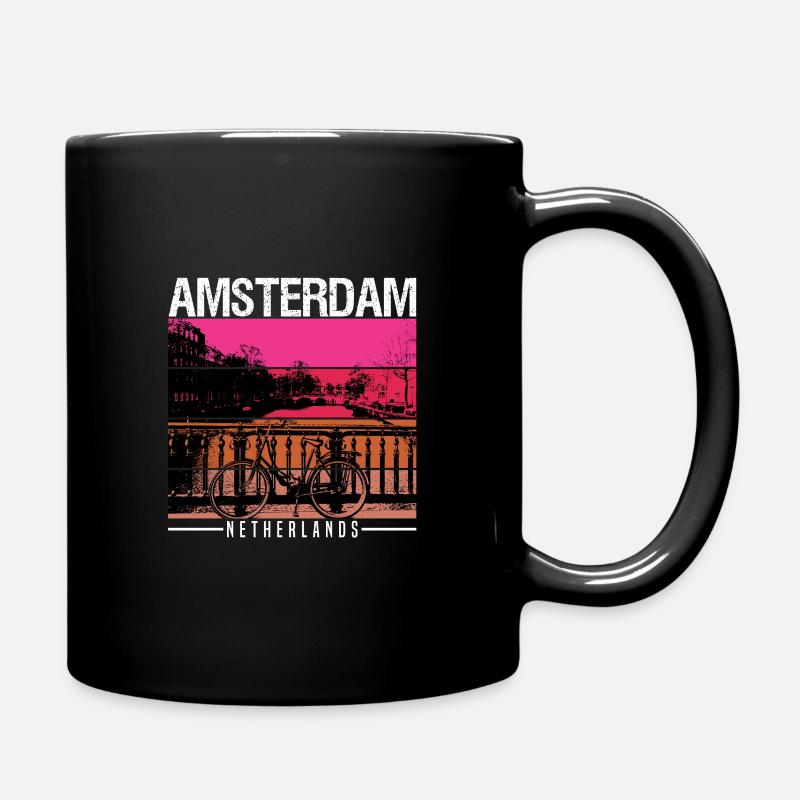 Amsterdam - Tasse einfarbig - Schwarz