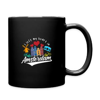 Amsterdam Windmill Bicycle Old Town - Full Colour Mug - black - Right