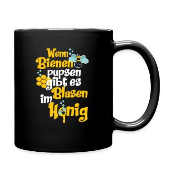 Quand les abeilles gonflent, il y a des bulles dans le miel - Mug uni - noir - Droite