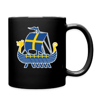 Sweden Viking Ship Tshirt Viking Ship - Full Colour Mug - black - Right