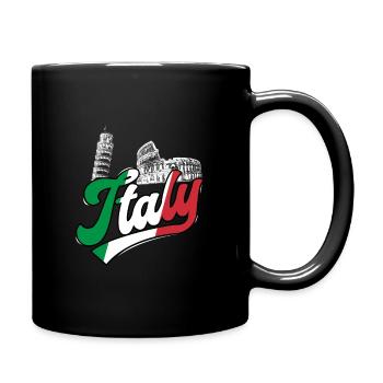 Italie Colisée Ardoise Tour De Pise - Mug uni - noir - Droite