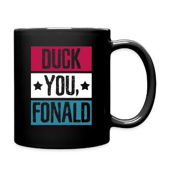 Anti  USA Präsident Donald Amerika Geschenk - Tasse einfarbig - Schwarz - Rechts