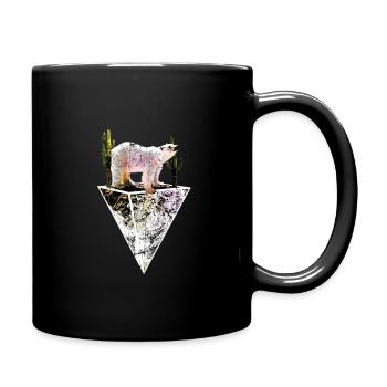 Klimawandel Eisbär - Tasse einfarbig - Schwarz - Rechts
