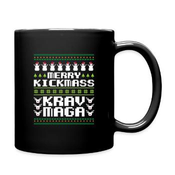 Noël moche Krav Maga Kapap cadeau - Mug uni - noir - Droite
