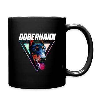 Doberman - Mug uni - noir - Droite