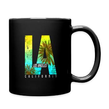 Los Angeles LA - Full Colour Mug - black - Right