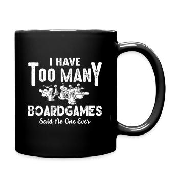Jeux de société - Mug uni - noir - Droite