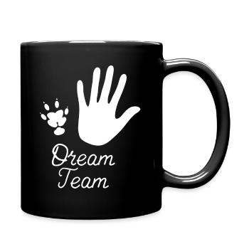 DreamTeam Meerschweinchen - Tasse einfarbig - Schwarz - Rechts