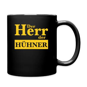 Hühner Huhn Henne Hahn Küken Eier Hühnerstall Farm - Tasse einfarbig - Schwarz - Rechts