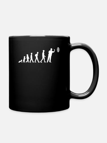 Darts Born To Play Darts Evolution au joueur de fléchettes - Mug uni - noir