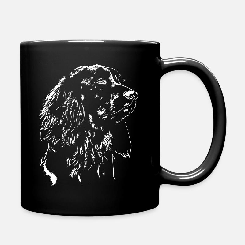 DEUTSCH LANGHAAR Jagdhund Jagdhunde Hunde Wilsigns - Tasse einfarbig - Schwarz
