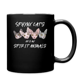 Cadeau de propriétaire de chat Sphynx Femme Chat Sphynx - Mug uni - noir - Droite