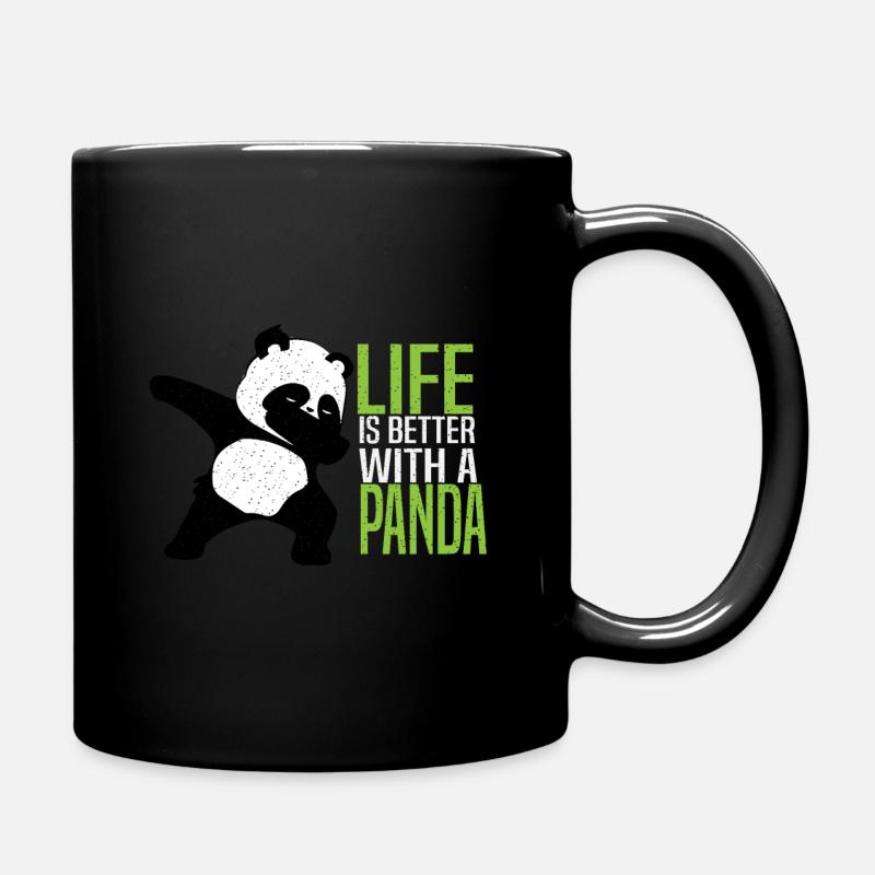 Panda - Tasse einfarbig - Schwarz
