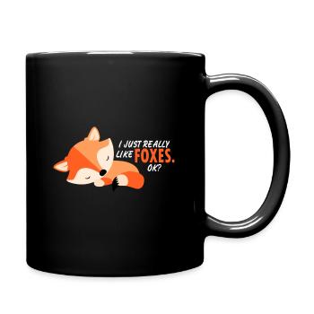 Fuchs - Tasse einfarbig - Schwarz - Rechts