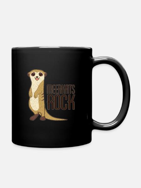 Meerkat Funny Animal Lover Animal Lover Animals - Full Colour Mug - black