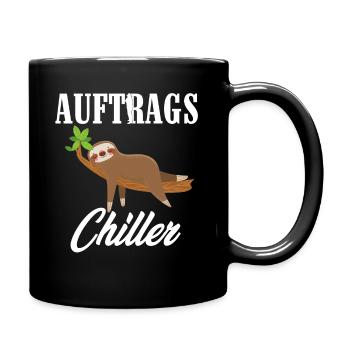 Funny sloth, job shiller, hang out - Full Colour Mug - black - Right