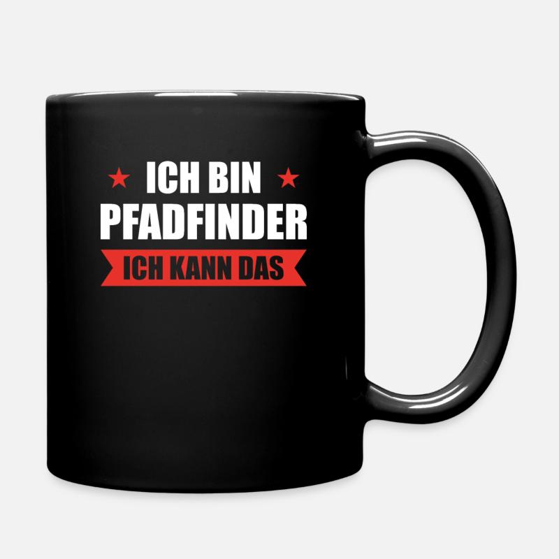Ich bin Pfadfinder ich kann das - Tasse einfarbig - Schwarz
