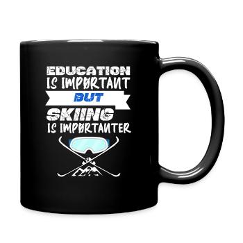 Vacances de ski - Mug uni - noir - Droite