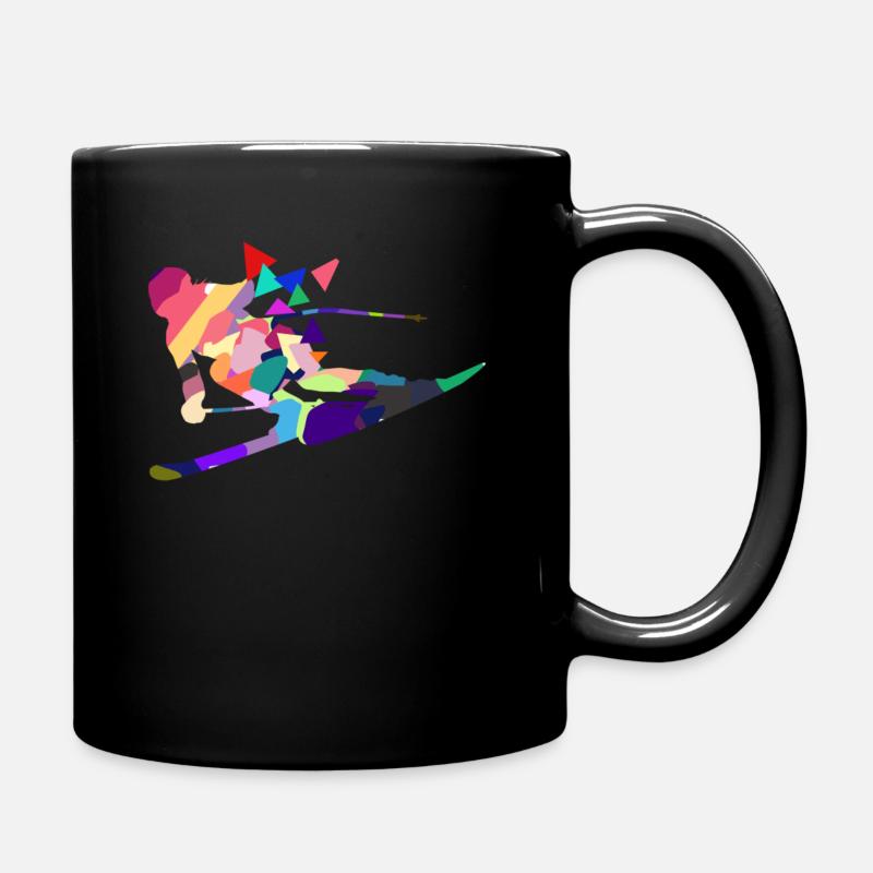Skifahren - Tasse einfarbig - Schwarz