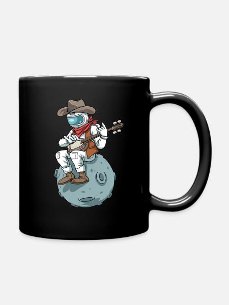 Banjo cadeau astronaute musique country cowboy - Mug uni - noir