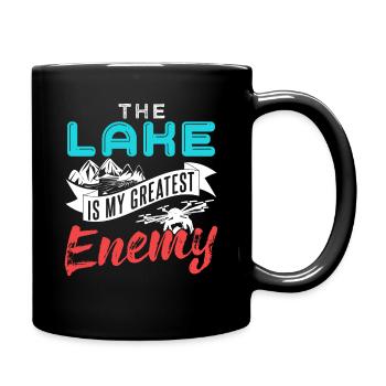 The Lake is my greatest enemy - Tasse einfarbig - Schwarz - Rechts