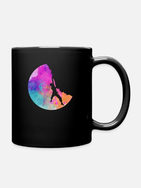 Bouldering climbing mountains mountaineering climbers - Full Colour Mug - black