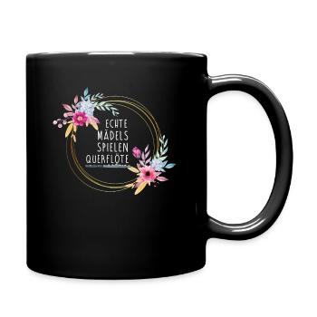Querflöte Konzert Klassische Musik Flöte Orchester - Tasse einfarbig - Schwarz - Rechts