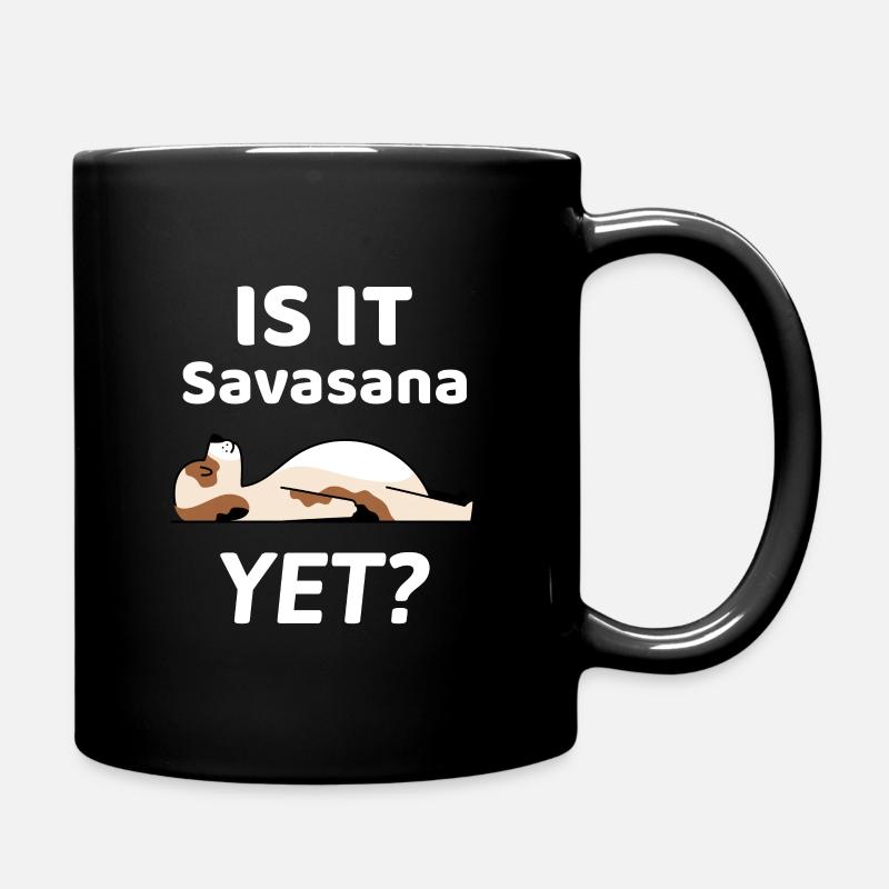Yoga Dog Savasana - Tasse einfarbig - Schwarz
