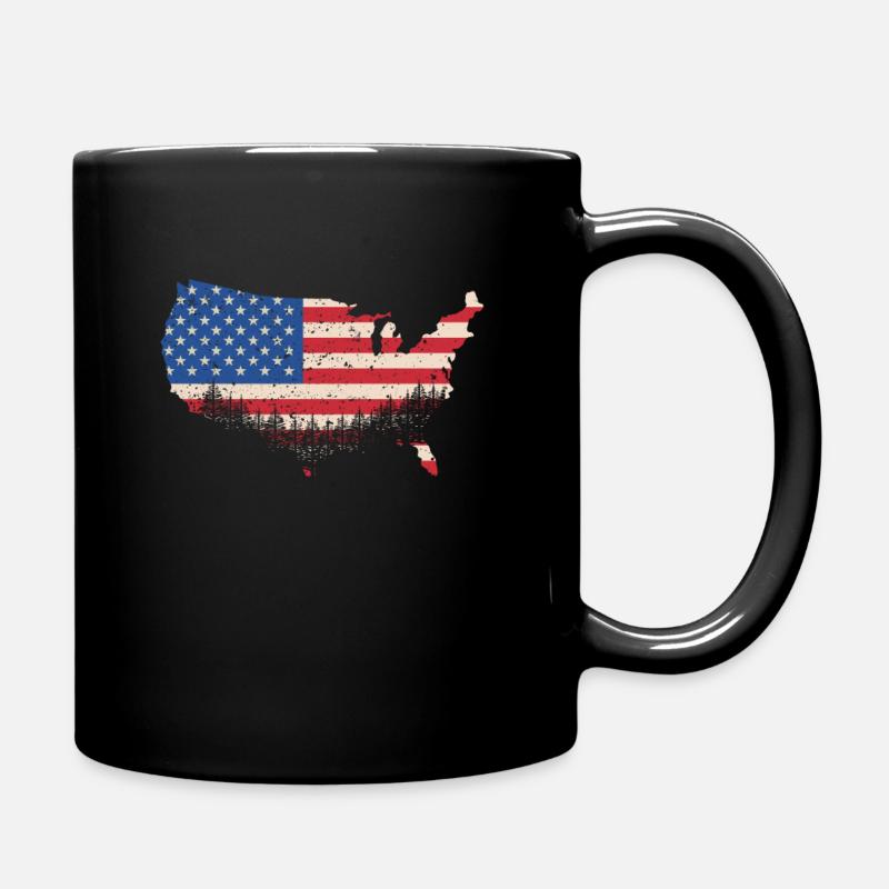 Amerika - Tasse einfarbig - Schwarz