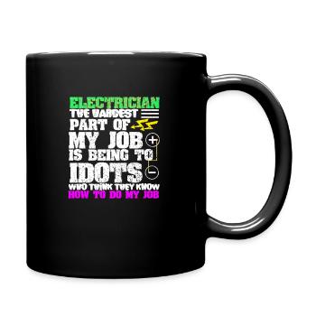 Electrician - Full Colour Mug - black - Right