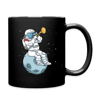 Trumpet shirt kids astronaut band jazz music - Full Colour Mug - black - Right