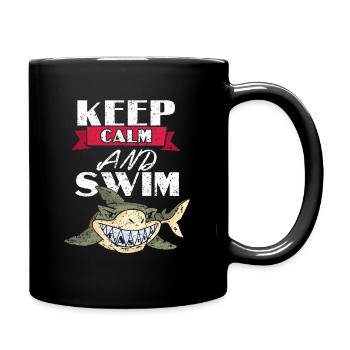 Natation moniteur de natation piscine nageur - Mug uni - noir - Droite