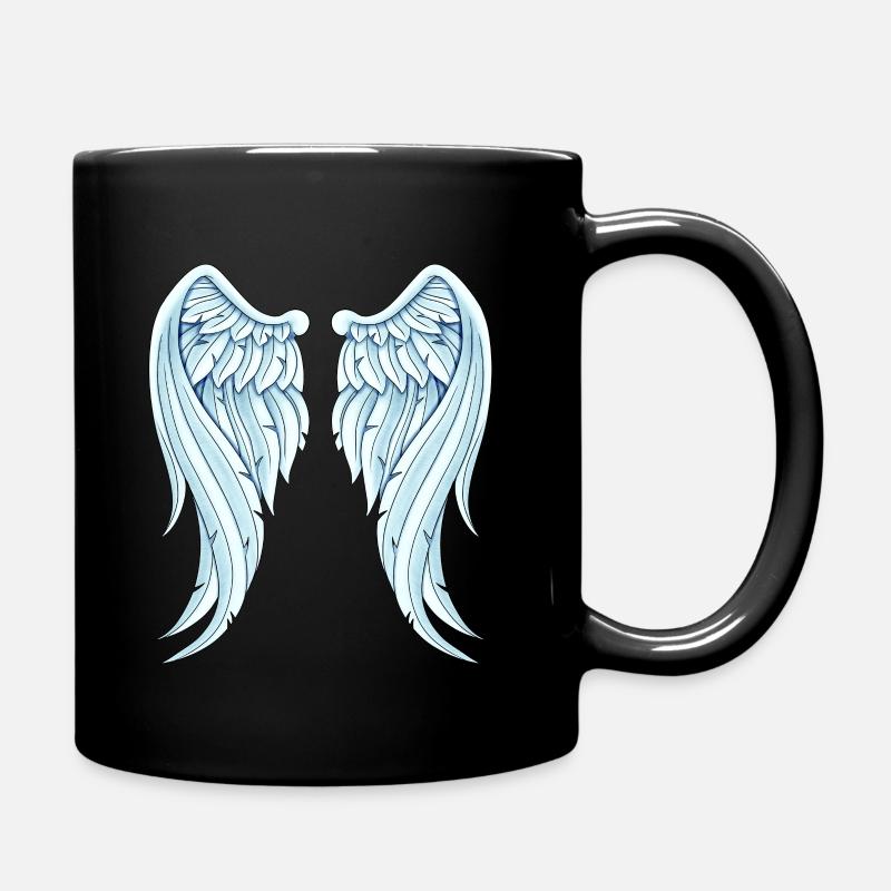 Angelwings lustige Geschenkidee Engelsflügel - Tasse einfarbig - Schwarz