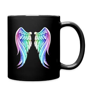 Unicorn Wings lustige Geschenkidee Einhorn Mädchen - Tasse einfarbig - Schwarz - Rechts