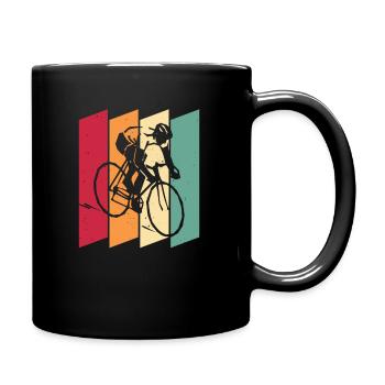 Vintage road bike road bike cycle bicycle gift - Full Colour Mug - black - Right